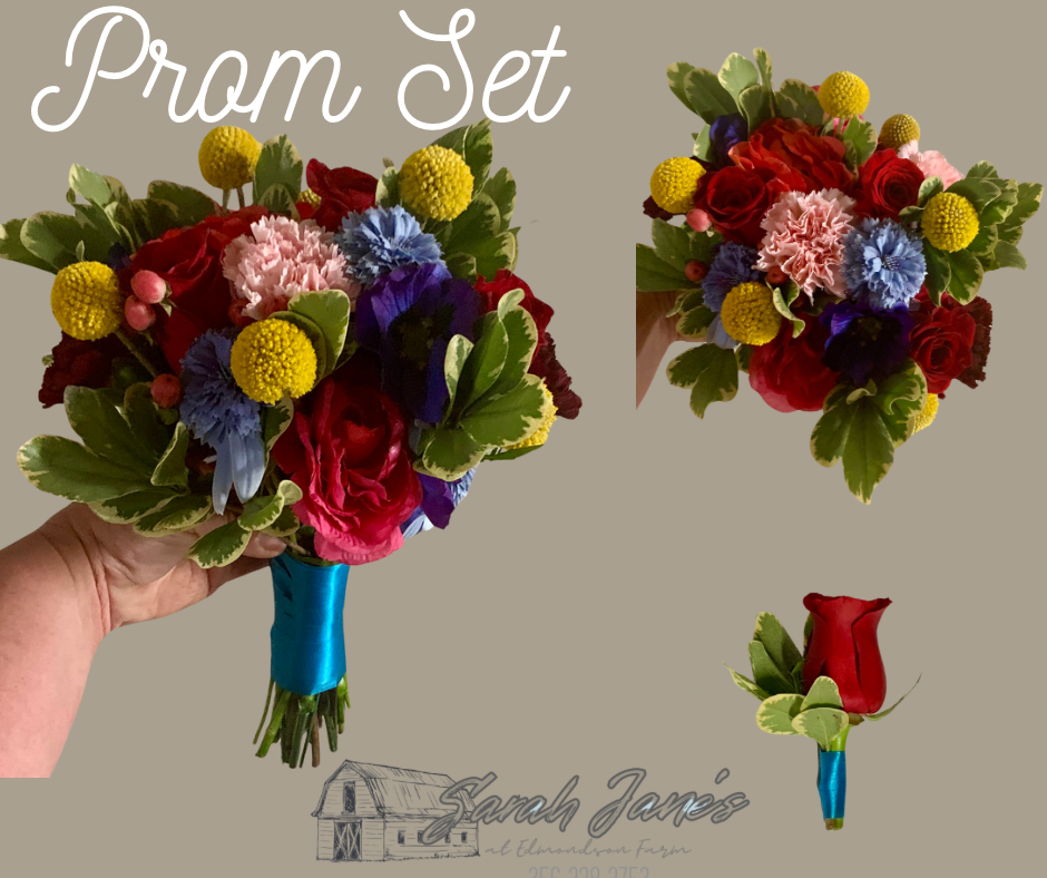 Formal Flower Bouquet & Boutonnière Set