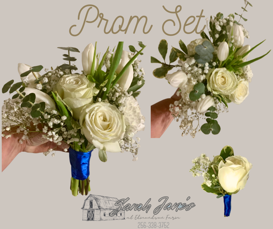 Formal Flower Bouquet & Boutonnière Set