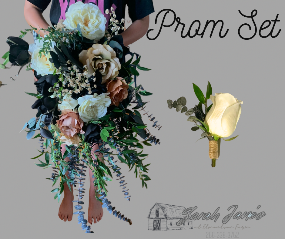 Formal Flower Bouquet & Boutonnière Set