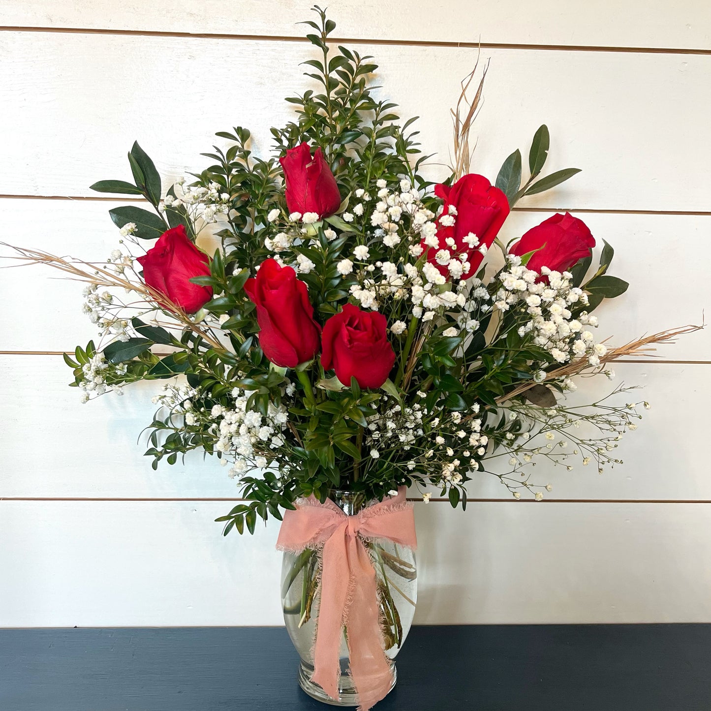 Classic Half Dozen Red Roses - Edmondson Farm Store