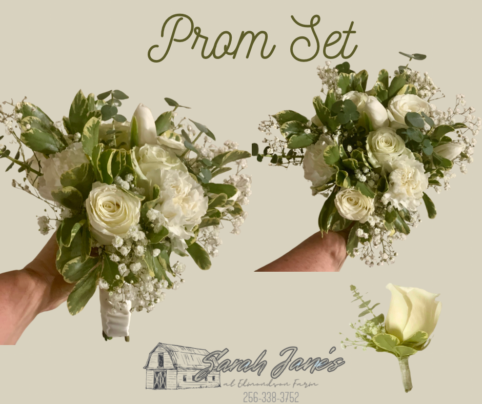 Formal Flower Bouquet & Boutonnière Set