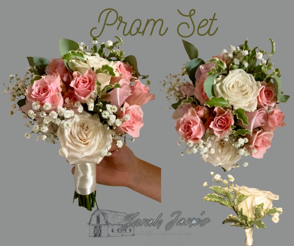 Formal Flower Bouquet & Boutonnière Set