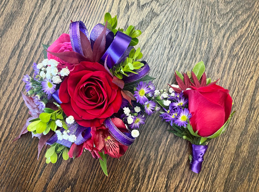 Formal Wristlet & Boutonnière Set