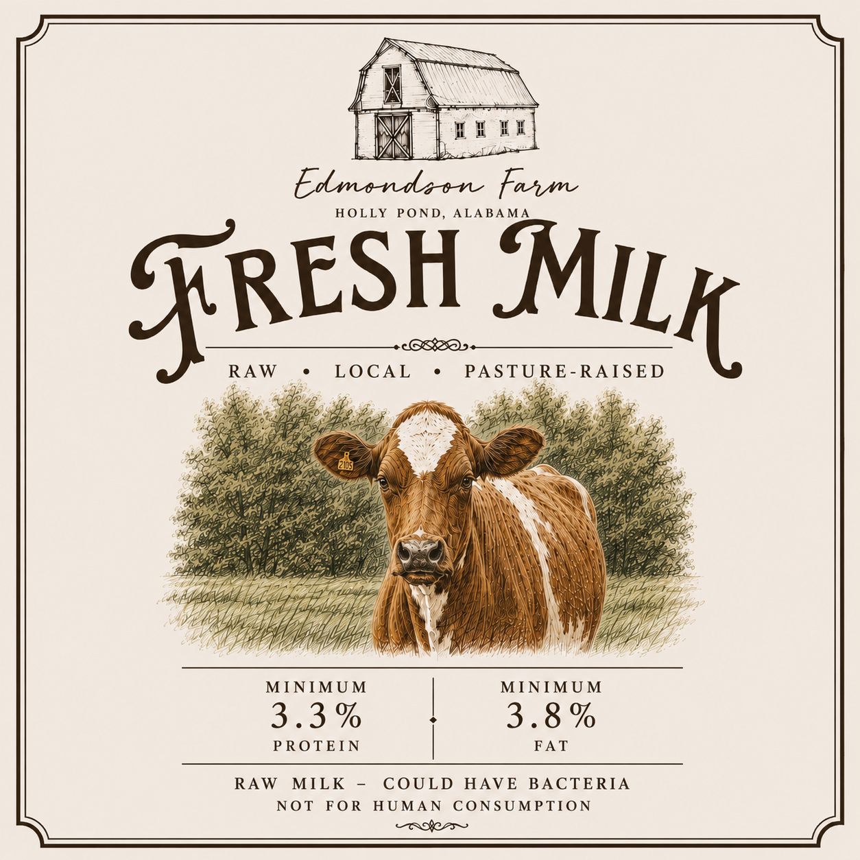 Half Gallon Raw Milk