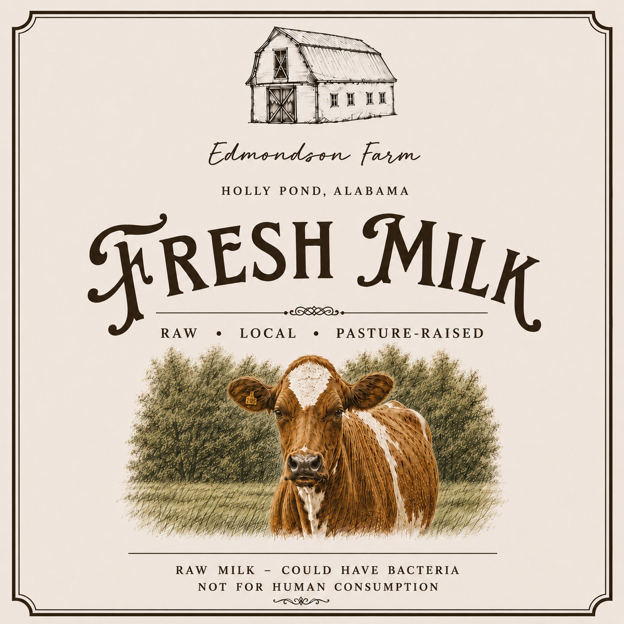 Half Gallon Raw Milk